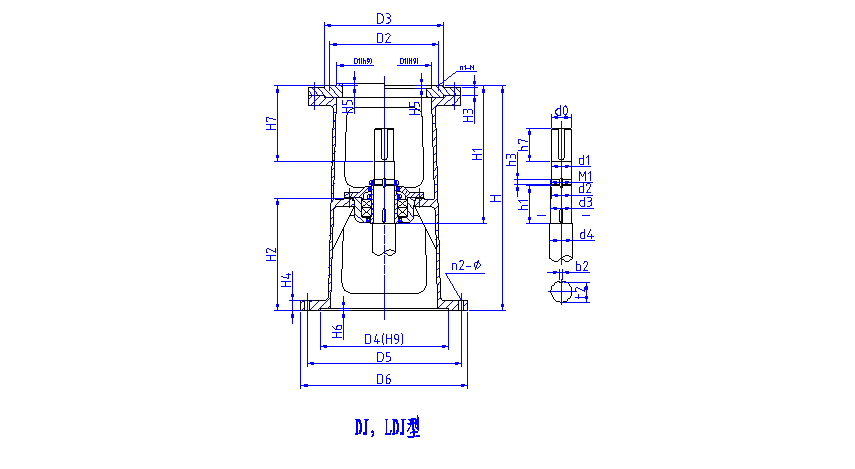   DJ,LDJ型減速機機架設(shè)計圖