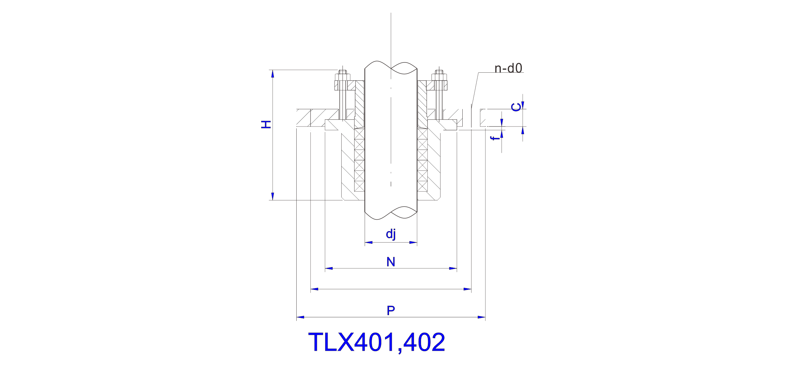   TLX401,TLX402型下伸式攪拌機(jī)填料箱設(shè)計(jì)圖